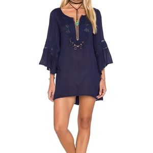 L *Space breakaway coverup dress - small, midnight blue